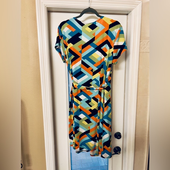 Emma & Michele Multicolor Wrap Dress - Size XL - Picture 4 of 6
